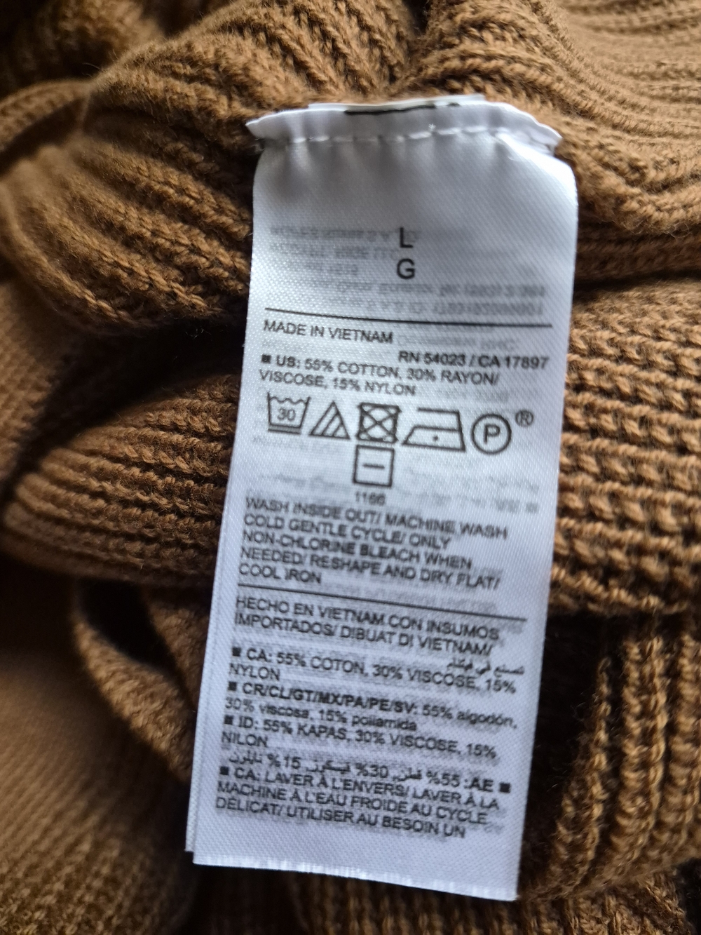 Old Navy Open-Front Cardigan Sweater - Cognac Brown - Picture 6 of 6